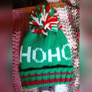 A Forever21 Ho Ho Pom Pom Beanie Cap Hat